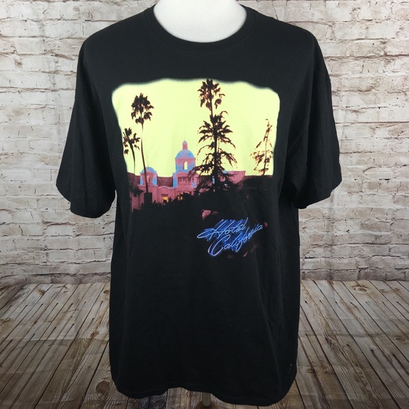 The Eagles Hotel California Mens Black Rock T-shirt NEW Sizes S-XXXL